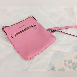 Coach Crossbody Bag Pink With Gold Logo